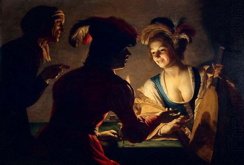 Gerard van Honthorst The Matchmaker by Gerrit van Honthorst china oil painting image